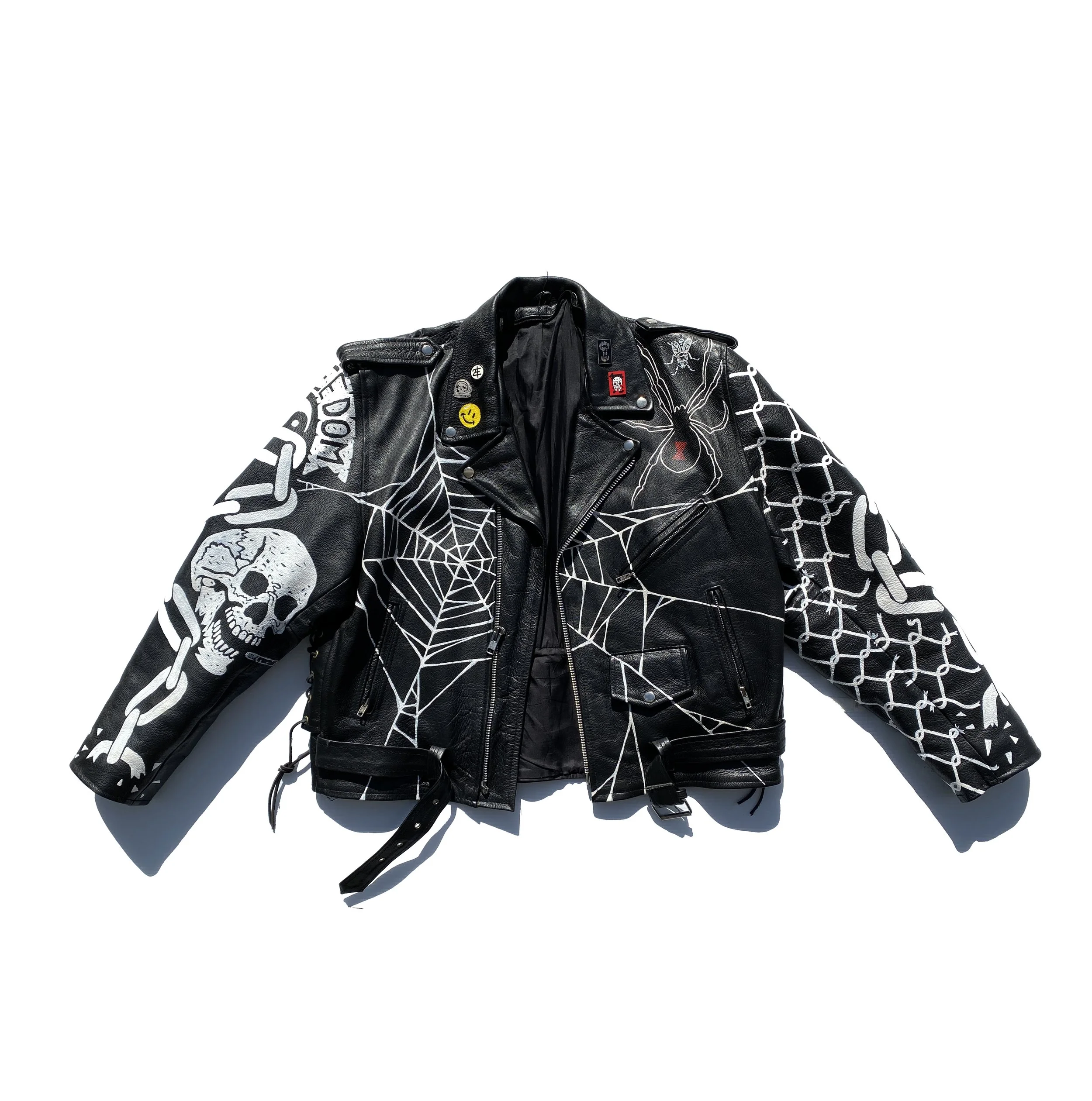 custom painted leather jacket — Beebosloth